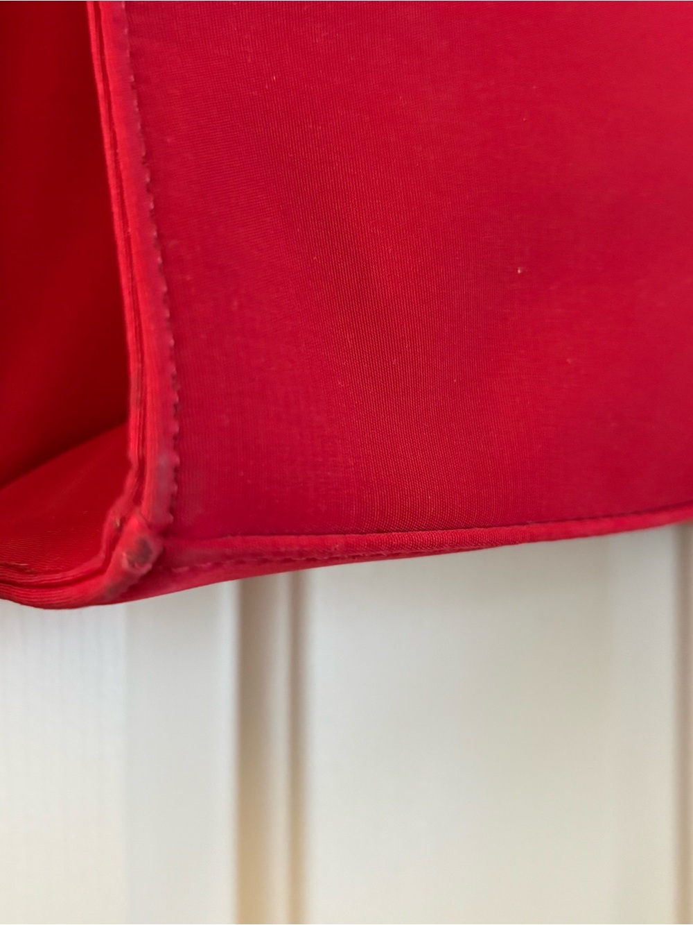Y2K 90s Esprit Red Nylon Top Handle Shoulder Tote Bag Minimalist Retro Chic VTG - Picture 4 of 15